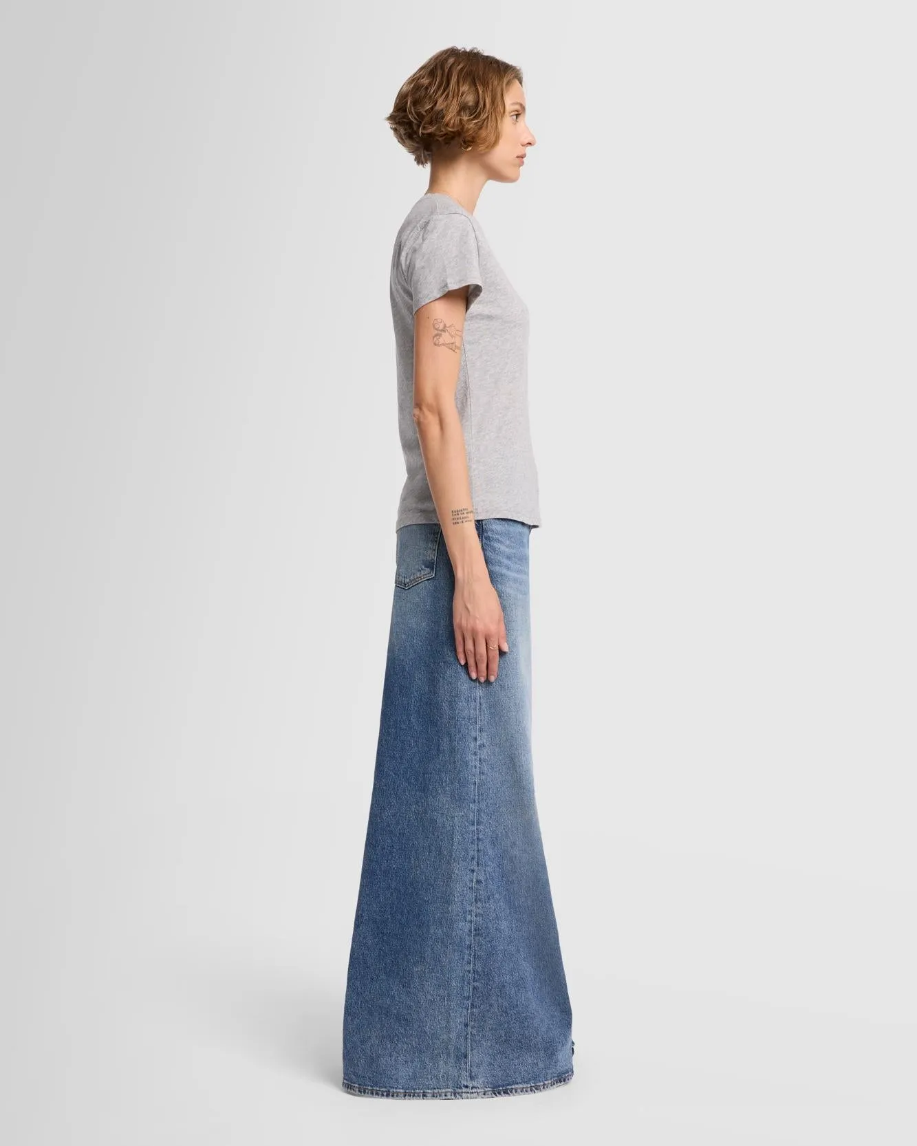 Basic Tee in Heather Grey sold by 7 For All Mankind product image thumbnail 5