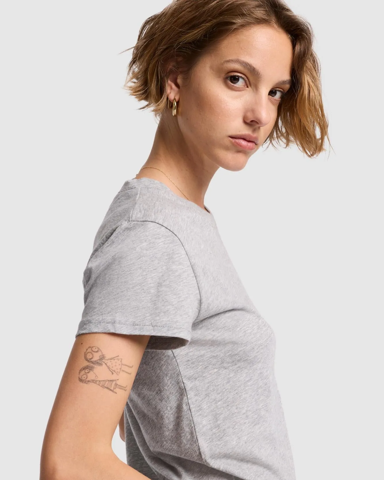 Basic Tee in Heather Grey sold by 7 For All Mankind product image thumbnail 3