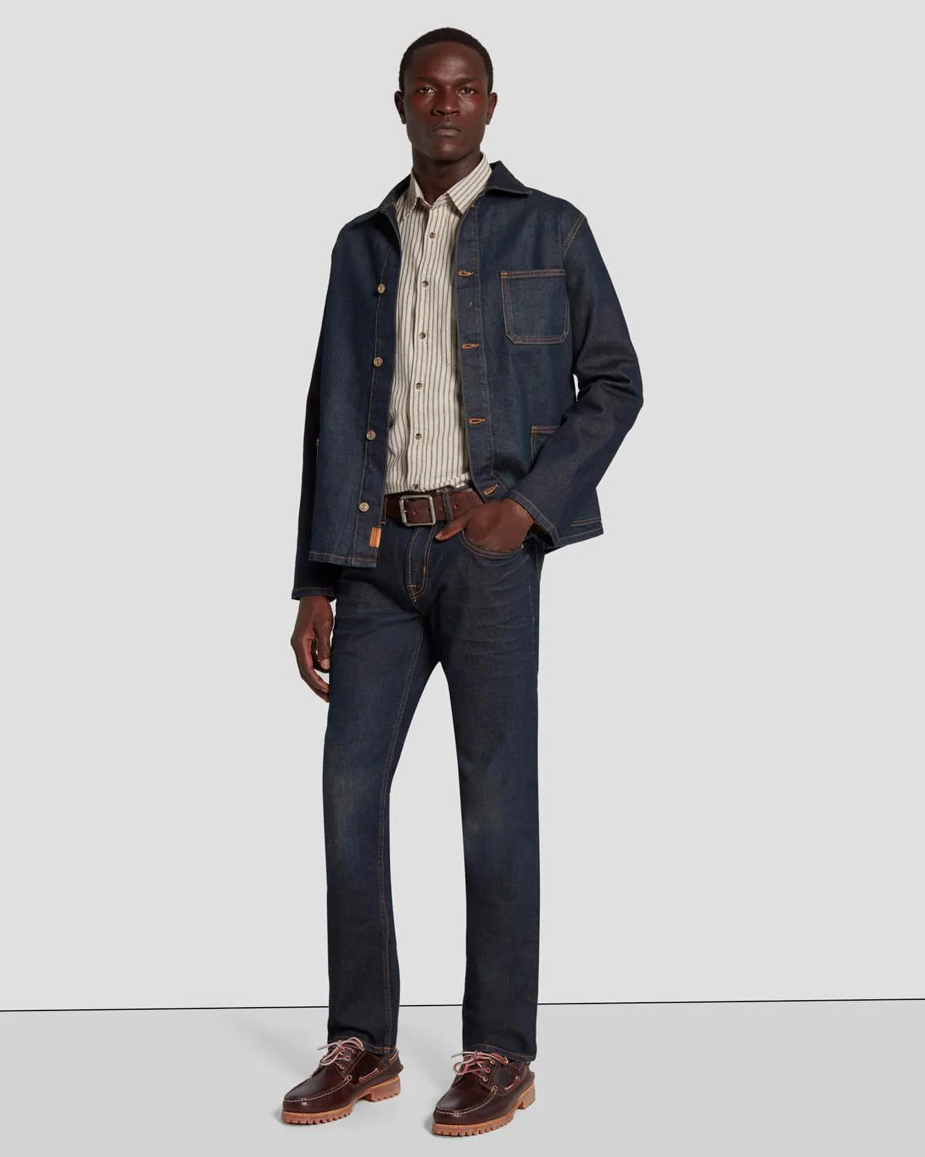 Japanese Heritage Utility Overshirt in Walk The Trucks sold by 7 For All Mankind product image thumbnail 3