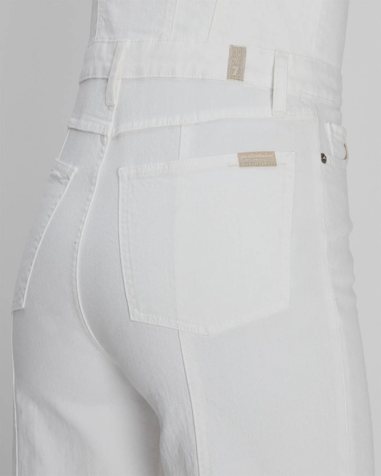 Bustier Jumpsuit In White sold by 7 For All Mankind product image thumbnail 4