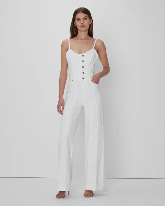 Bustier Jumpsuit In White sold by 7 For All Mankind