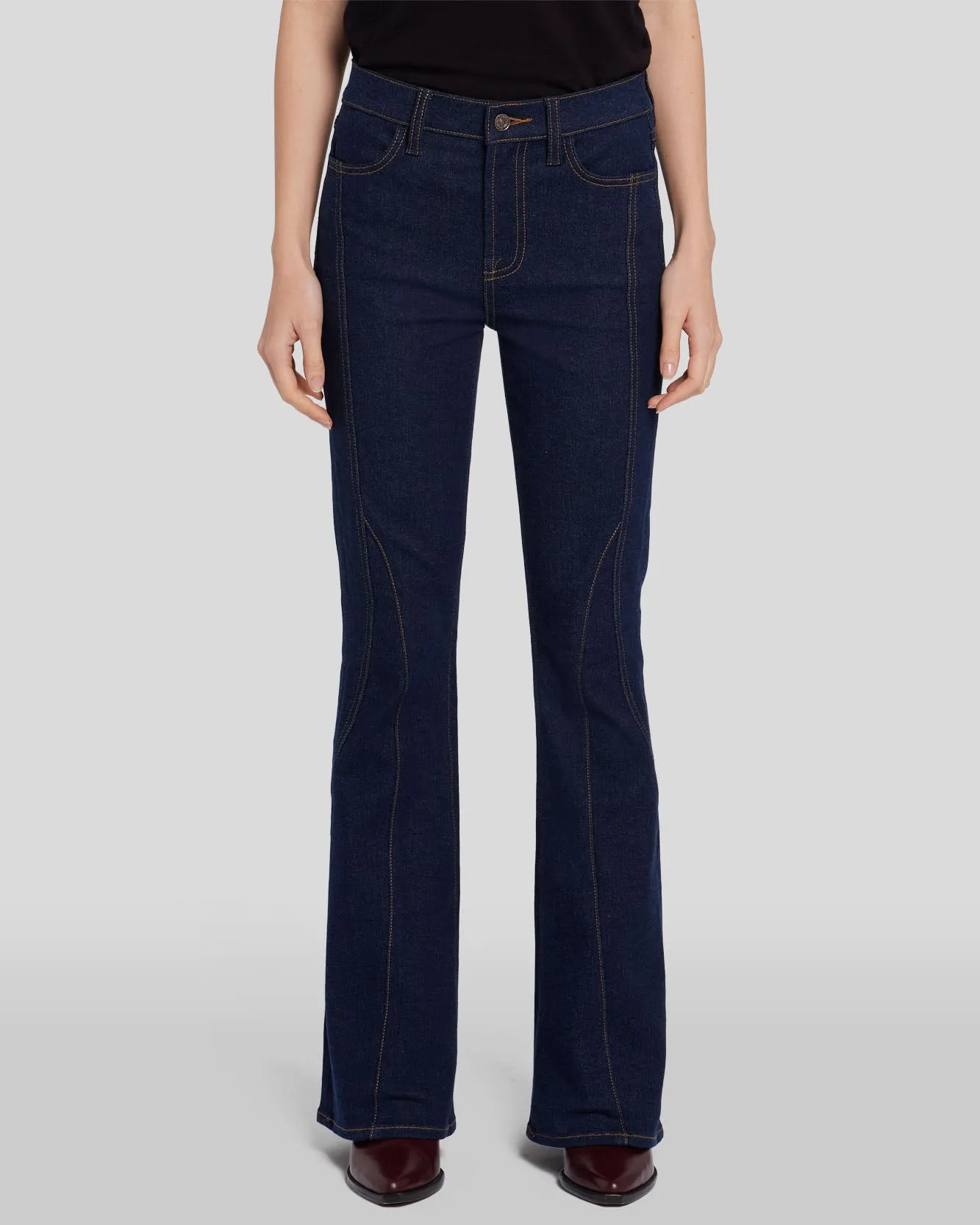 Seamed High Waist Ali in Cash sold by 7 For All Mankind product image thumbnail 2