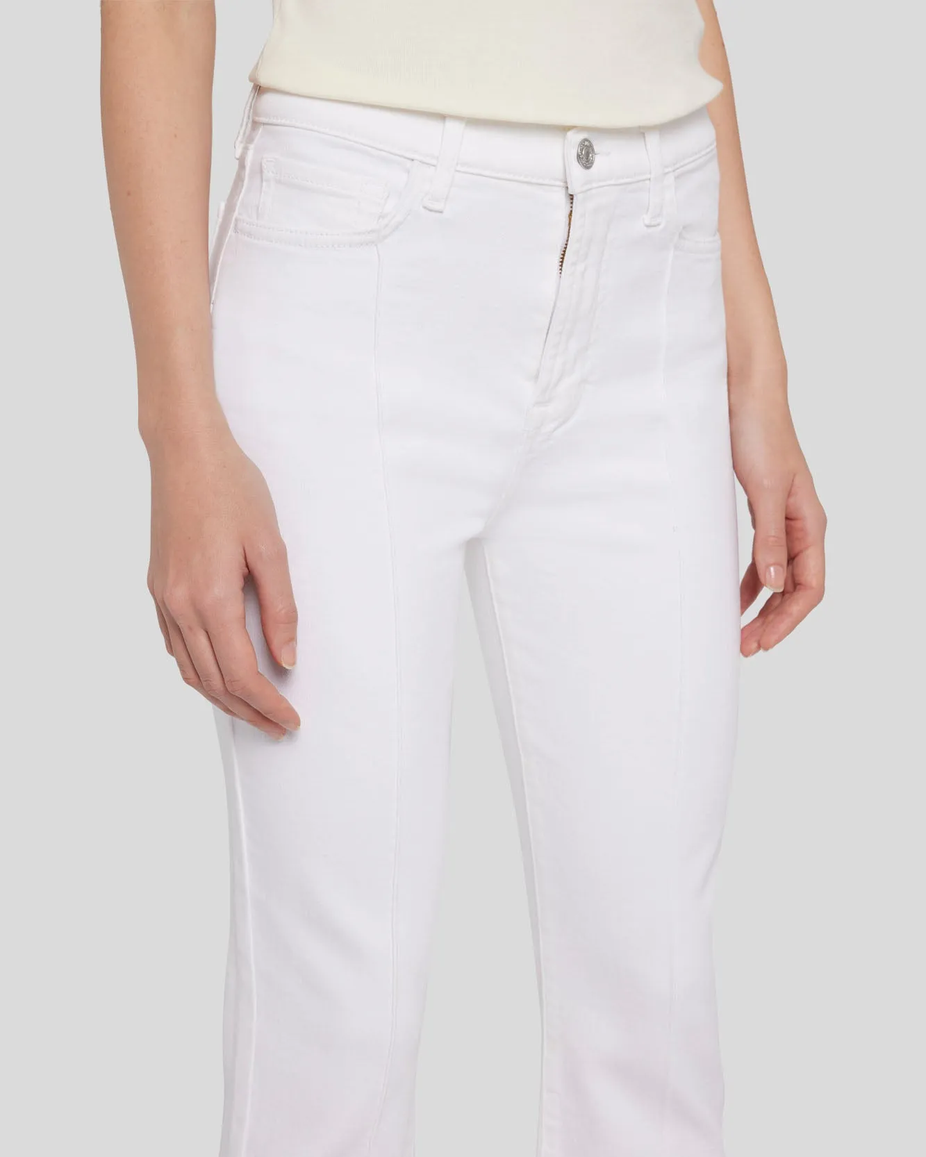 Luxe Vintage Seamed High Waist Slim Kick in Soleil sold by 7 For All Mankind product image thumbnail 3