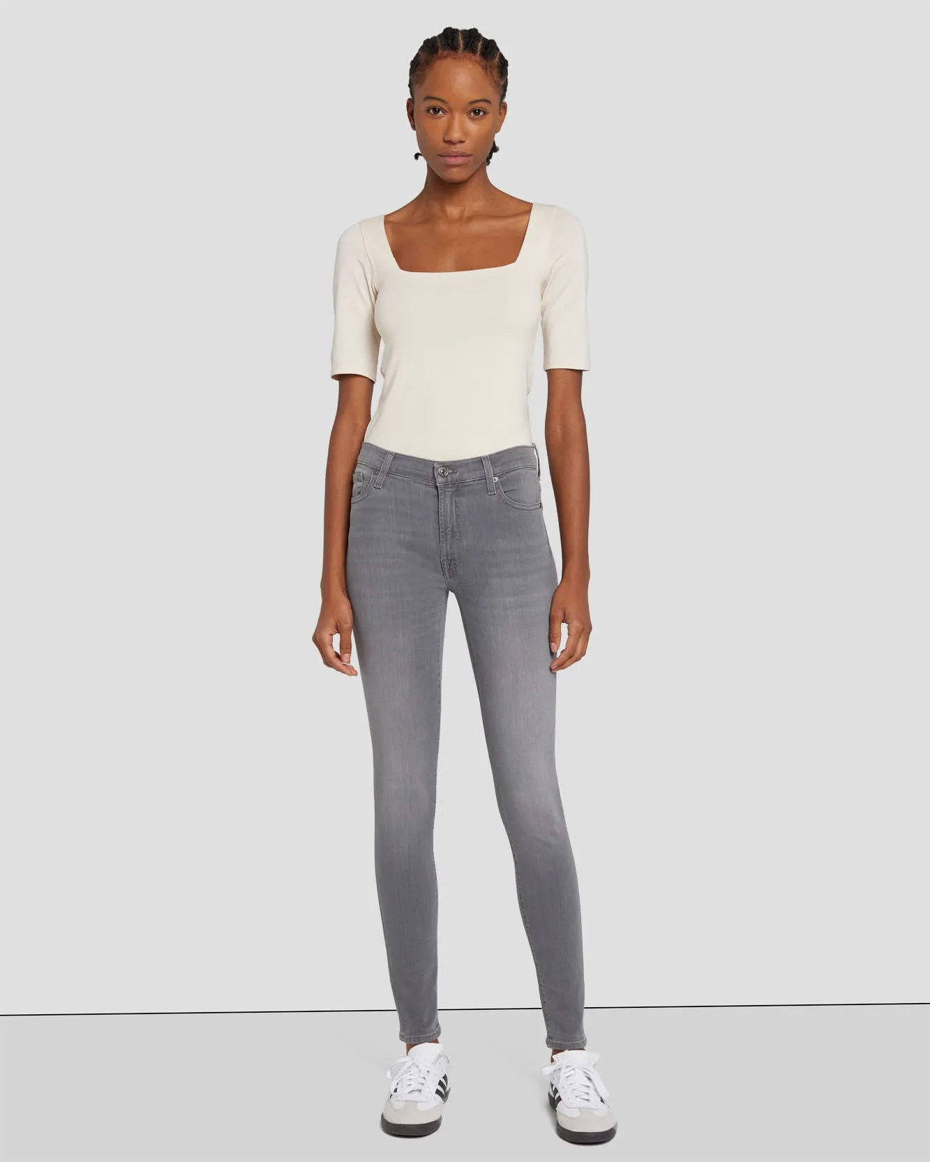 Slim Illusion Skinny Luxe High Waist in Bliss sold by 7 For All Mankind