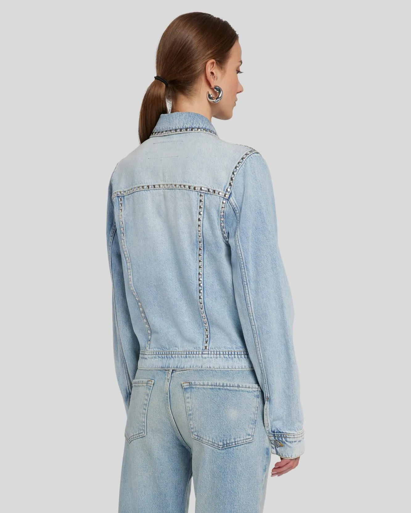 Studded Trucker Jacket in Pricila sold by 7 For All Mankind product image thumbnail 4