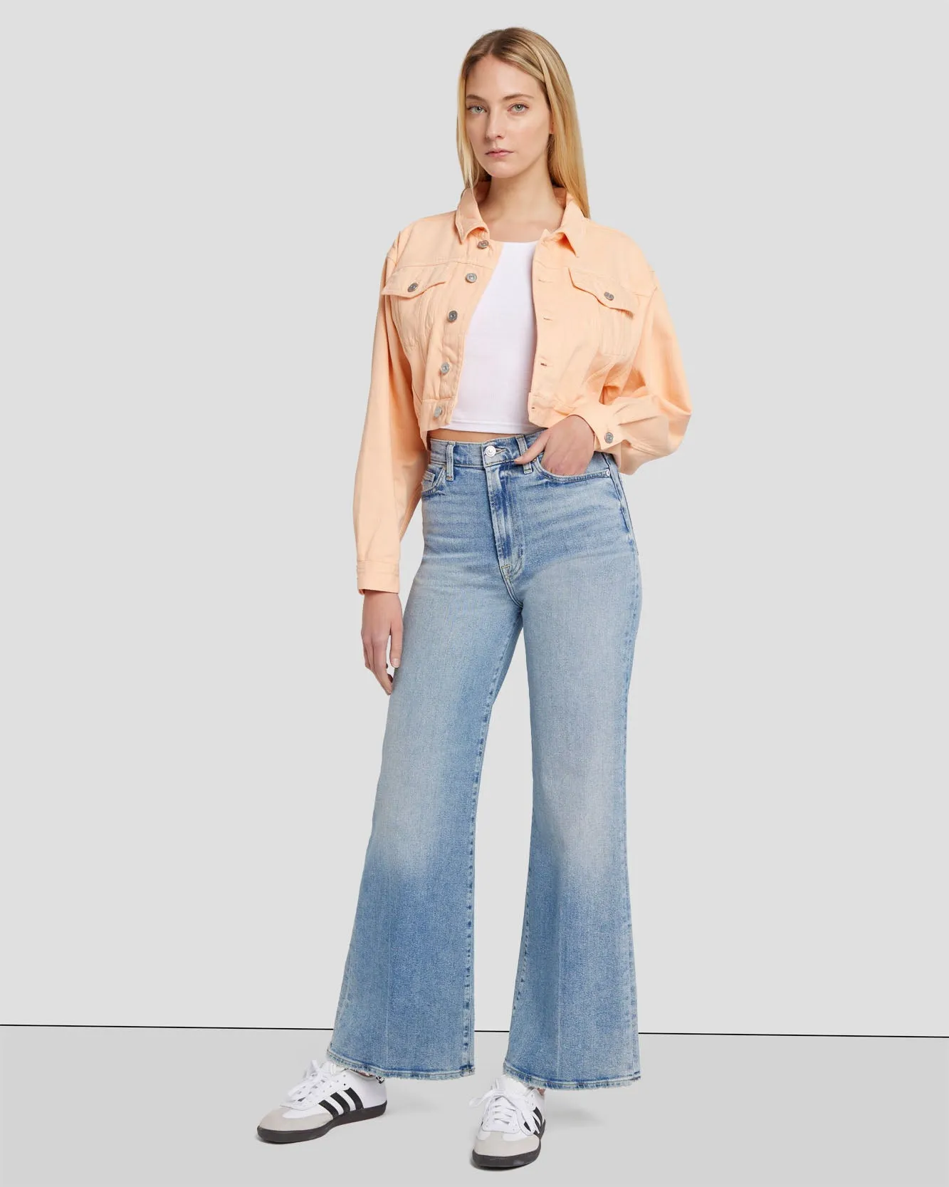 Cropped Trucker Jacket in Prairie Sunset sold by 7 For All Mankind product image thumbnail 2