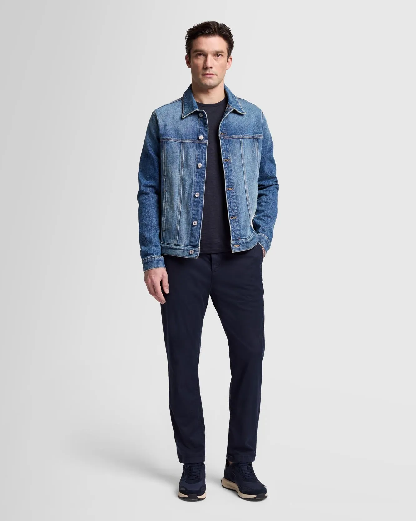 Weightless Adrien Chino in Oxford Blue sold by 7 For All Mankind