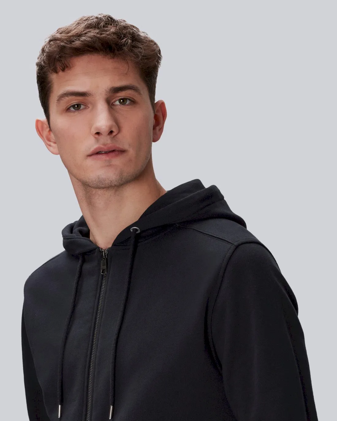Essential Zip Front Hoodie in Navy sold by 7 For All Mankind product image thumbnail 3