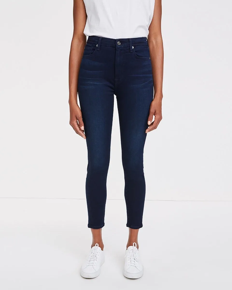 Slim Illusion High Waist Ankle Skinny in Twilight Blue sold by 7 For All Mankind product image thumbnail 3