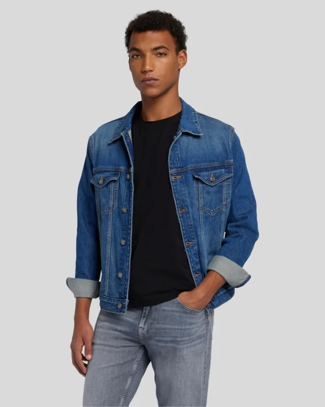 Perfect Trucker Jacket in Exchange sold by 7 For All Mankind