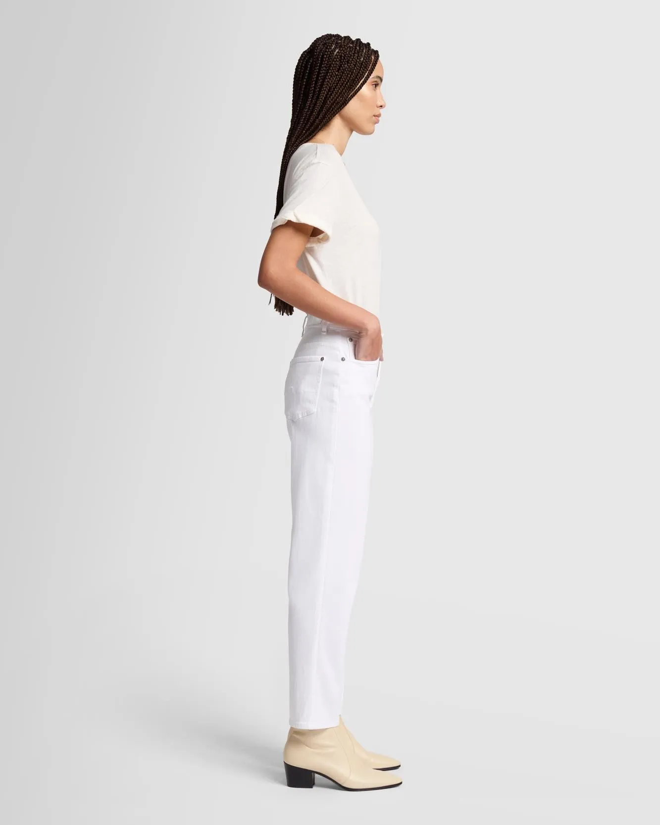 Luxe Vintage Malia Mom Jean in Soleil sold by 7 For All Mankind product image thumbnail 5