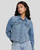 Luxe Vintage Classic Trucker in Love Soul sold by 7 For All Mankind