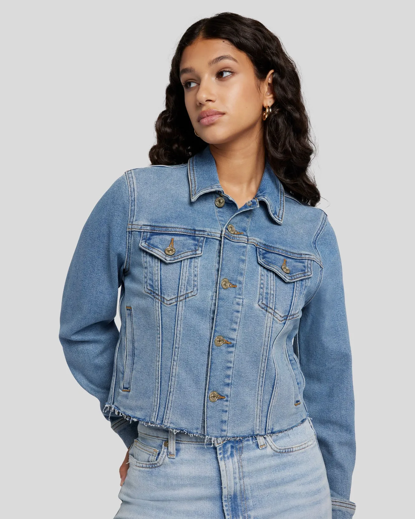 Luxe Vintage Classic Trucker in Love Soul sold by 7 For All Mankind product image thumbnail 5