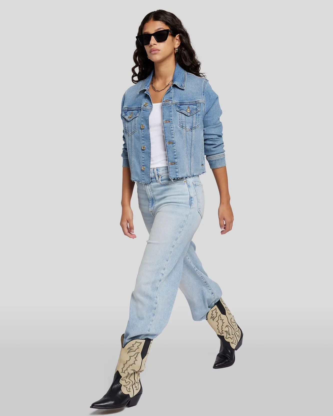 Luxe Vintage Classic Trucker in Love Soul sold by 7 For All Mankind product image thumbnail 3