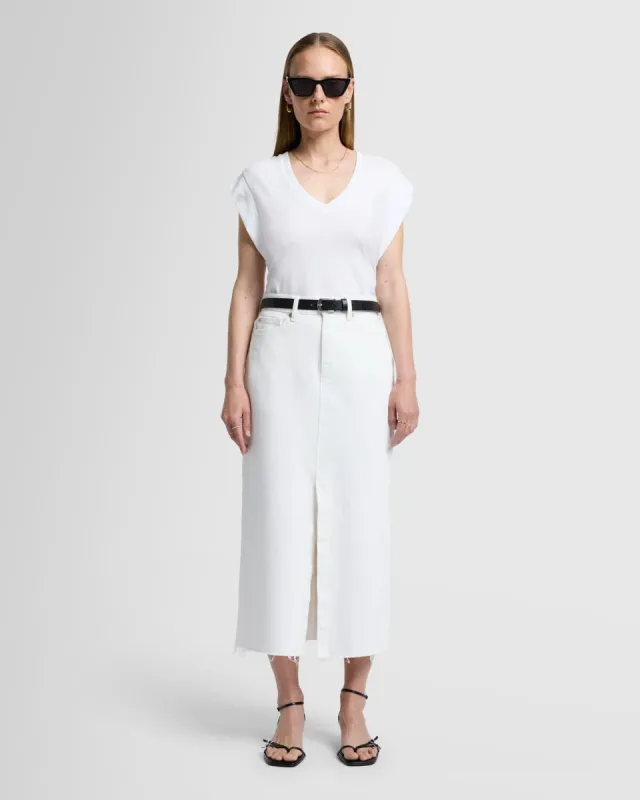 MANKIND Kellie Skirt in Vintage White sold by 7 For All Mankind