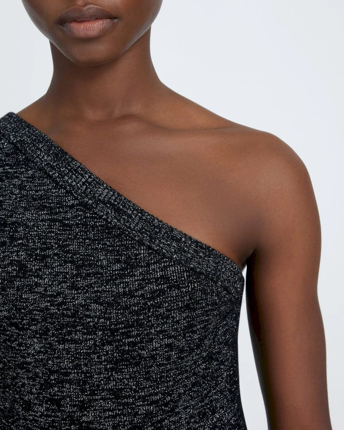 One Shoulder Sweater in Black Metallic sold by 7 For All Mankind product image thumbnail 2