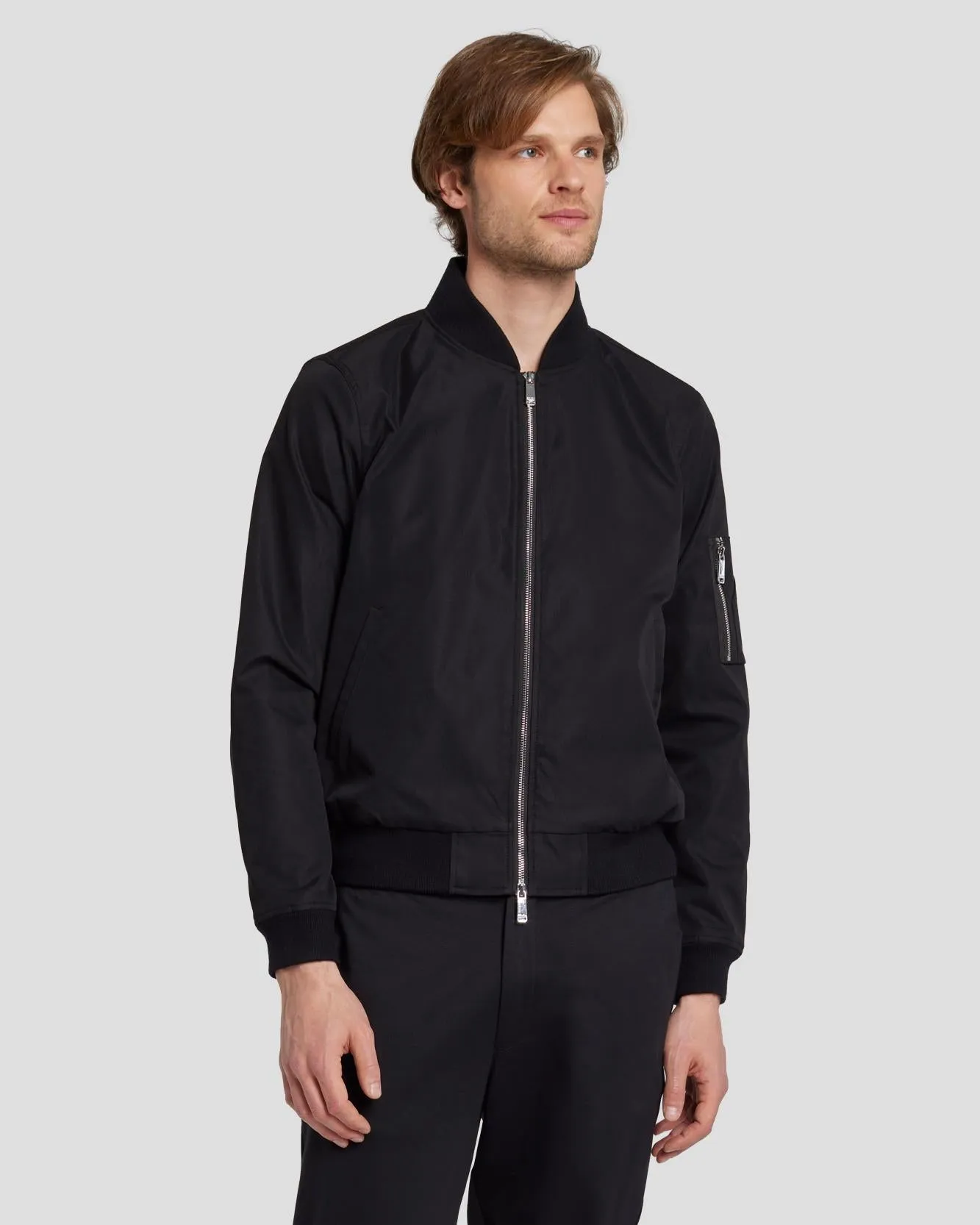 Dynamic Luxe Bomber Jacket in Black sold by 7 For All Mankind product image thumbnail 3