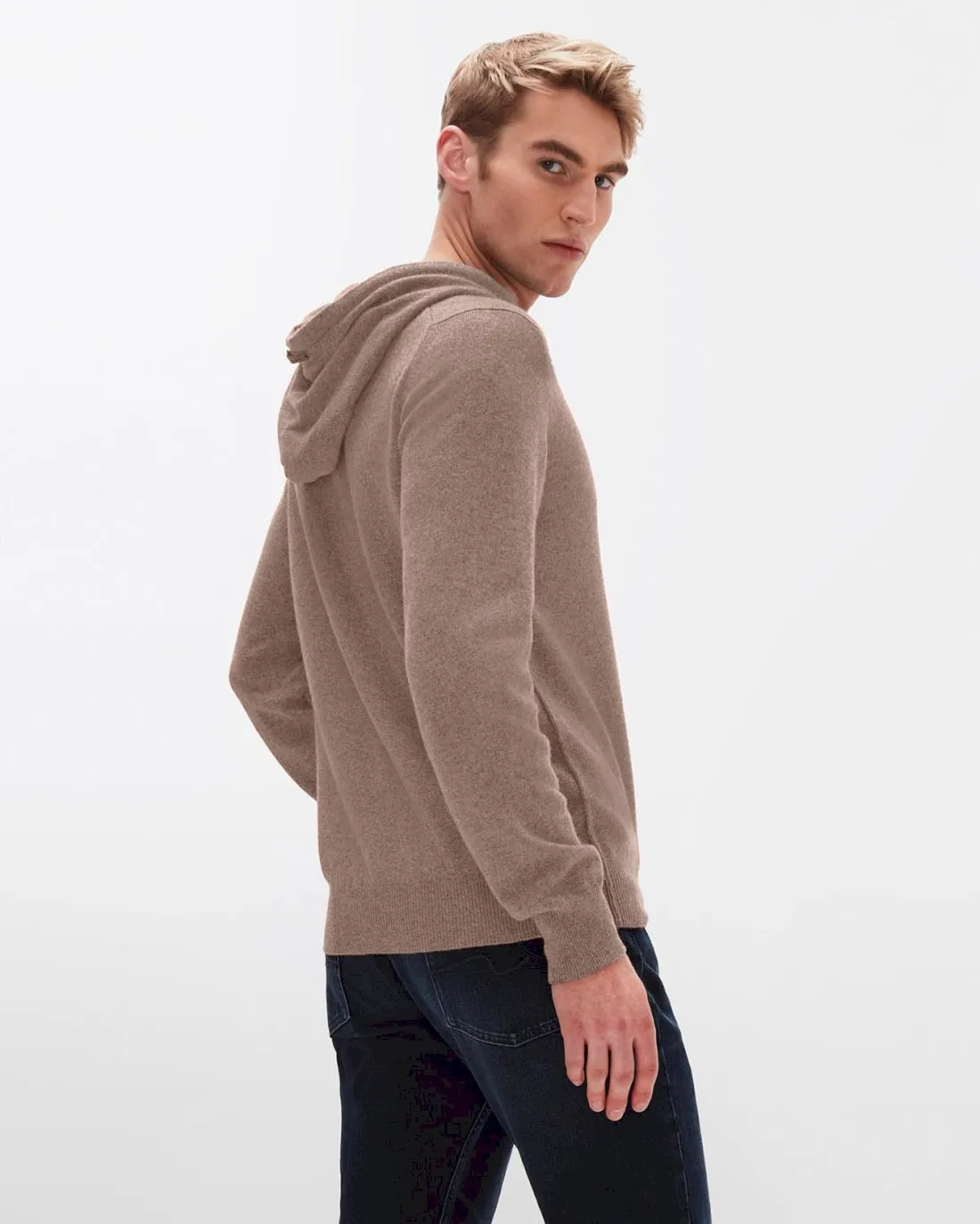 Cashmere Hoodie in Taupe sold by 7 For All Mankind product image thumbnail 4