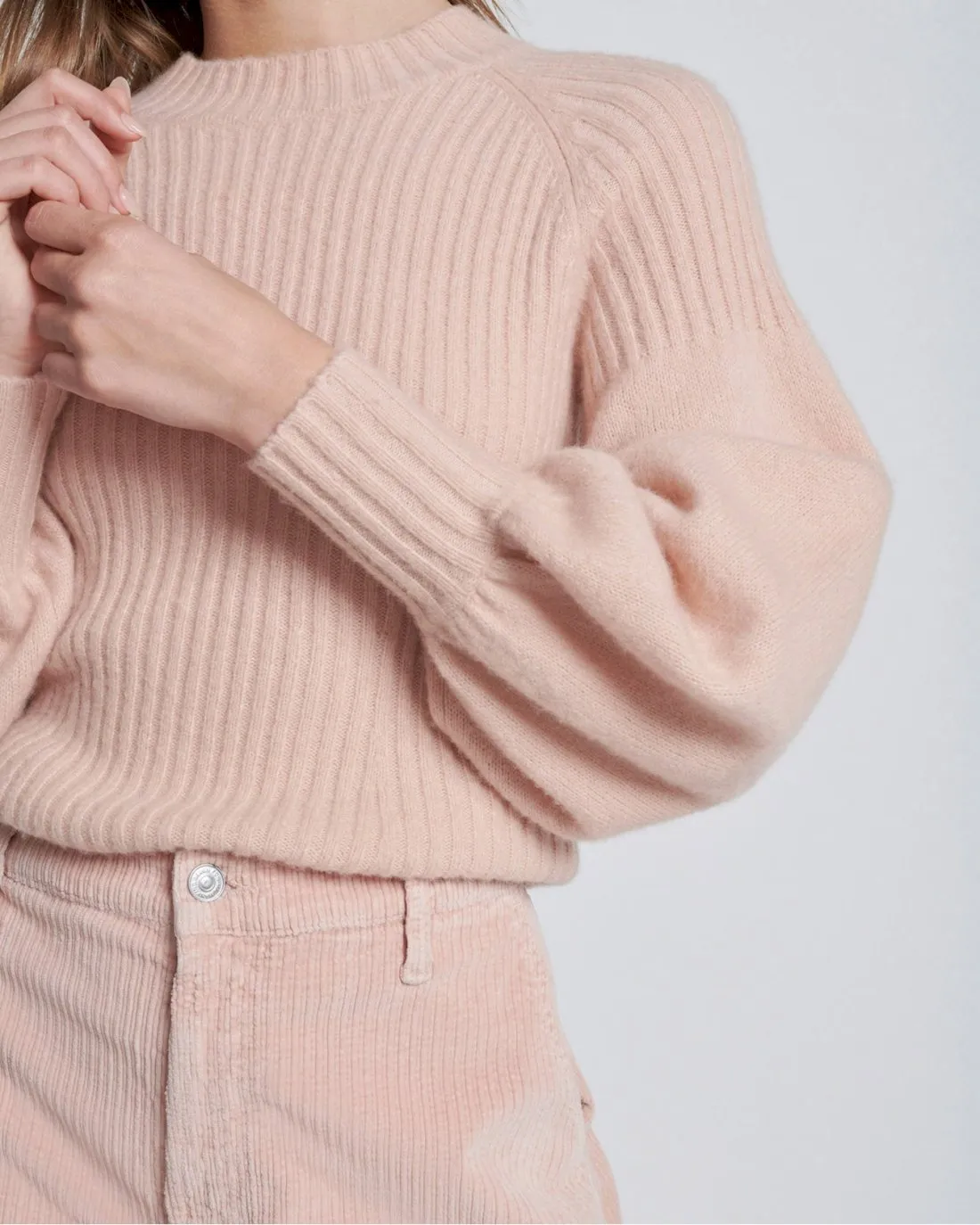 Lantern Sleeve Sweater in Blush sold by 7 For All Mankind product image thumbnail 2