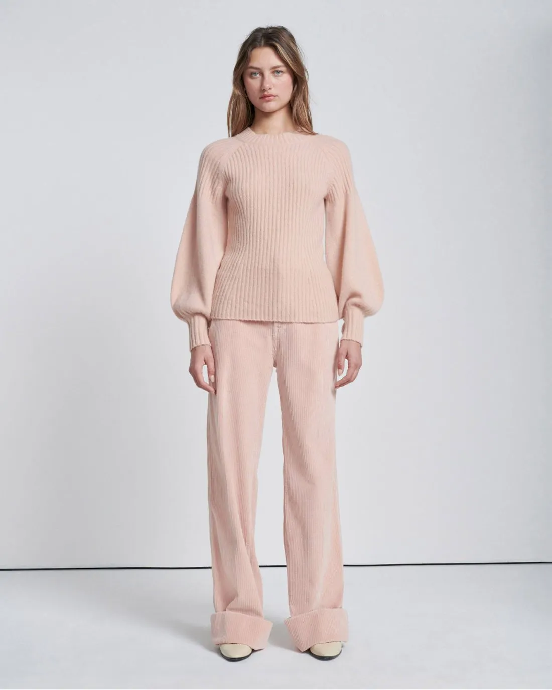 Lantern Sleeve Sweater in Blush sold by 7 For All Mankind product image thumbnail 3