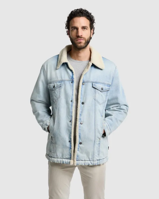 Sherpa Lined Overshirt in Forefather sold by 7 For All Mankind