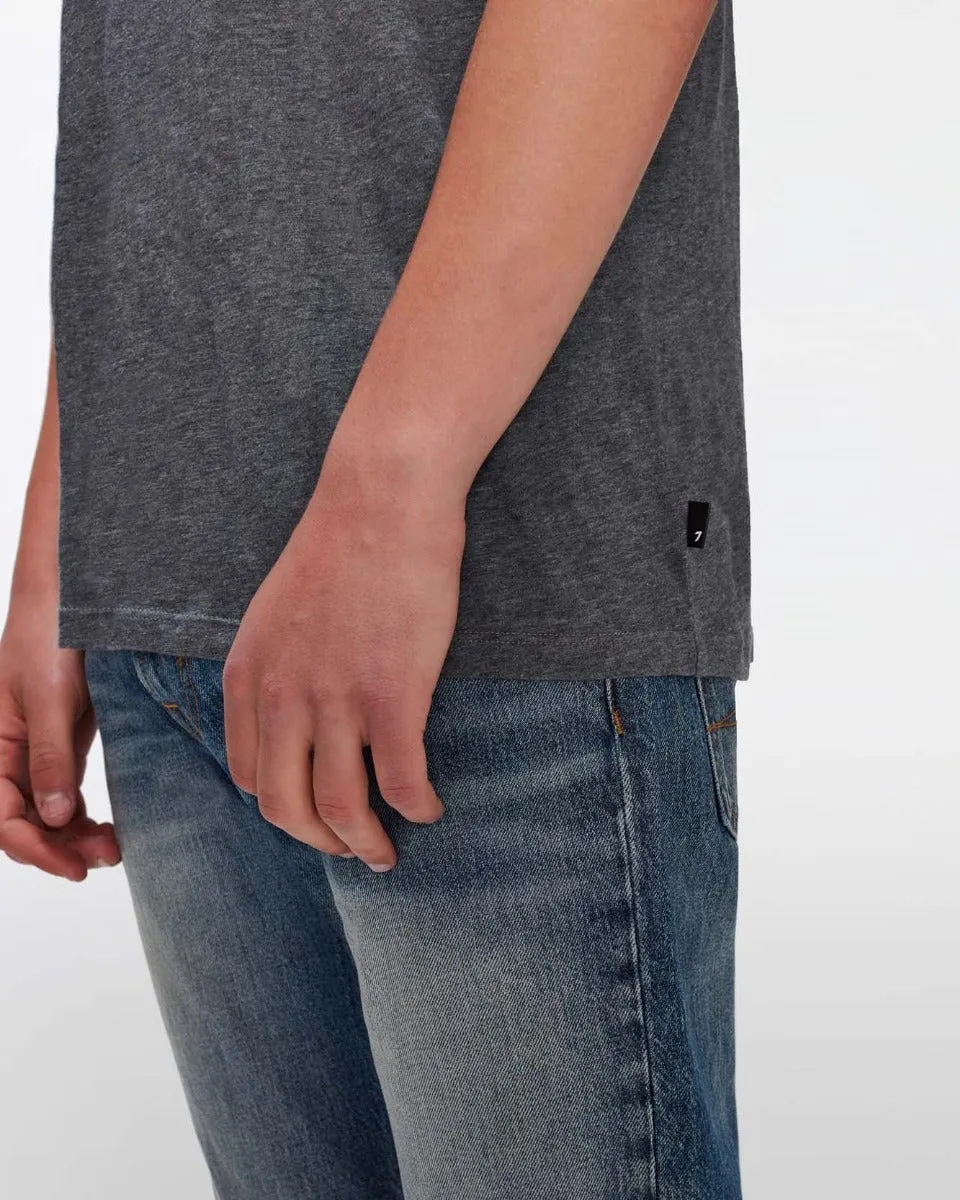 Featherweight Cotton Tee in Heather Grey sold by 7 For All Mankind product image thumbnail 3