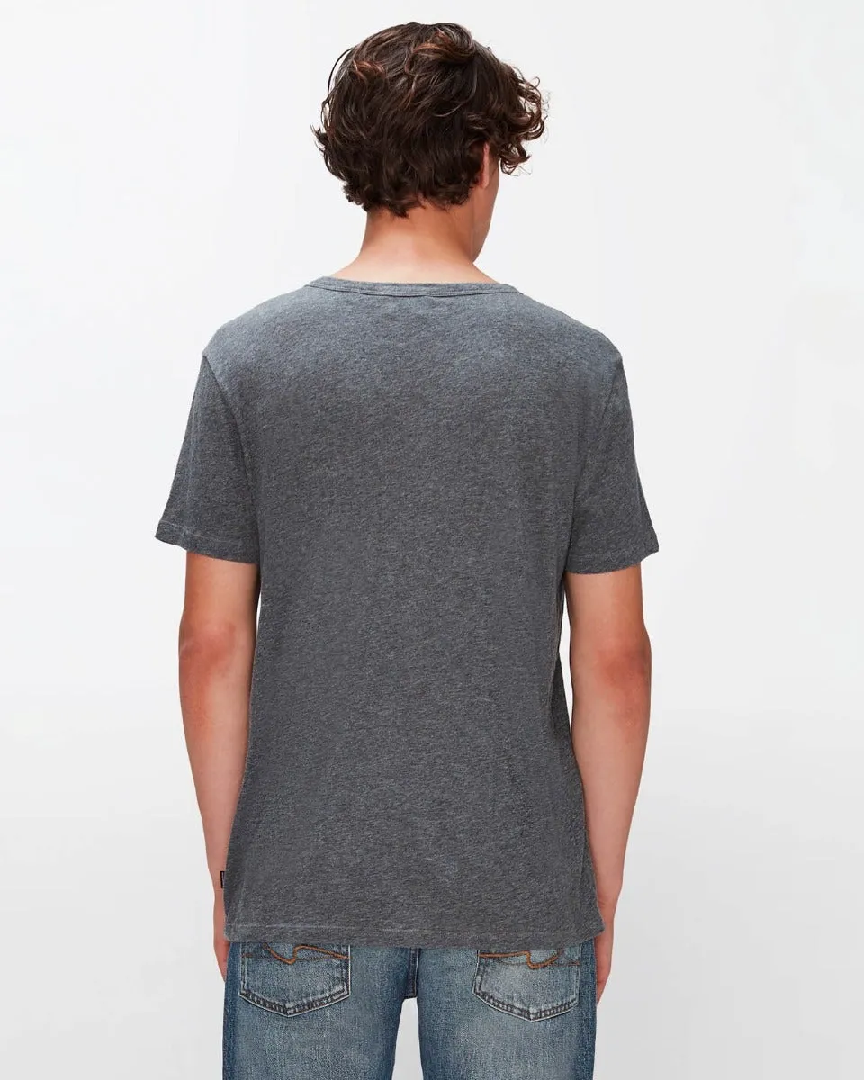 Featherweight Cotton Tee in Heather Grey sold by 7 For All Mankind product image thumbnail 4