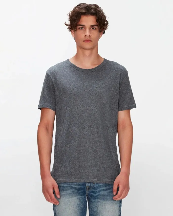 Featherweight Cotton Tee in Heather Grey sold by 7 For All Mankind