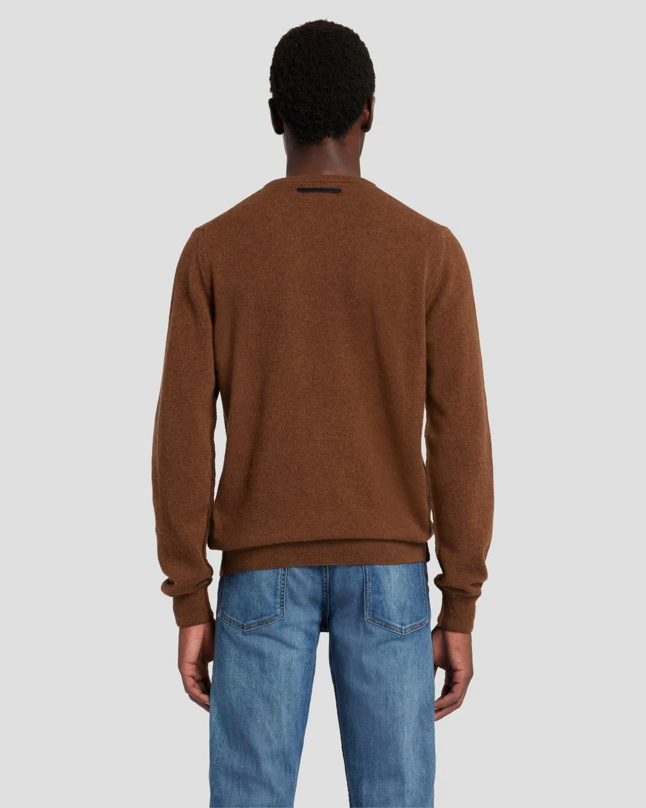 Cashmere Crew Sweater in Dapper Tan sold by 7 For All Mankind product image thumbnail 4