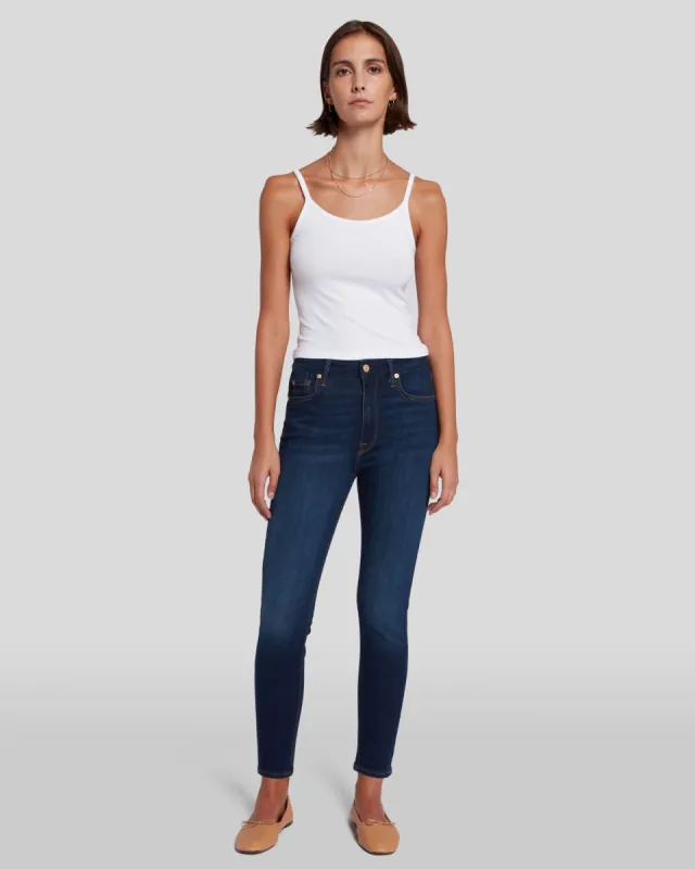 Slim Illusion High Waist Ankle Skinny in Tried and True sold by 7 For All Mankind