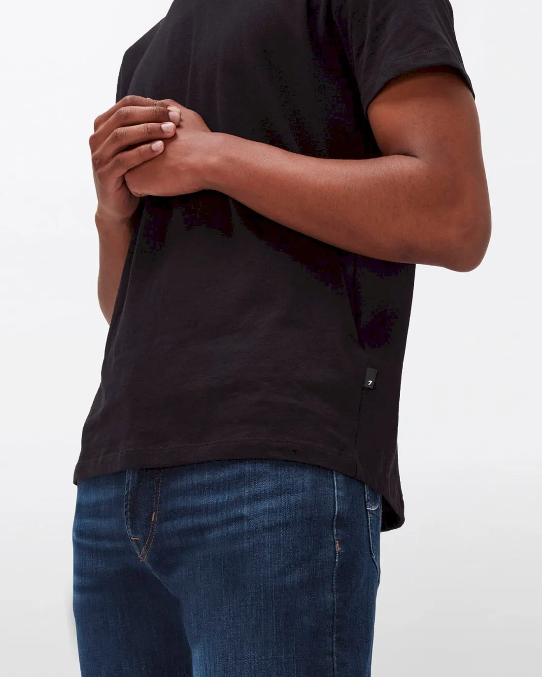 Cashmere Blend Tee in Black sold by 7 For All Mankind product image thumbnail 3