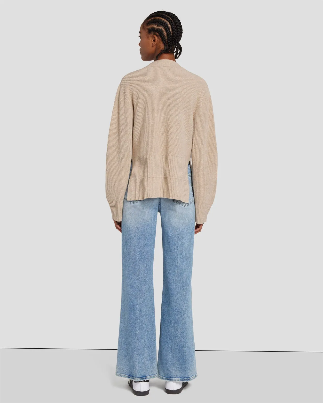 Cashmere Cardigan in Oatmeal sold by 7 For All Mankind product image thumbnail 4