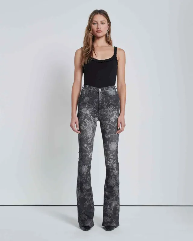 Ultra High Rise Skinny Bootcut In Fairytale Floral Black sold by 7 For All Mankind
