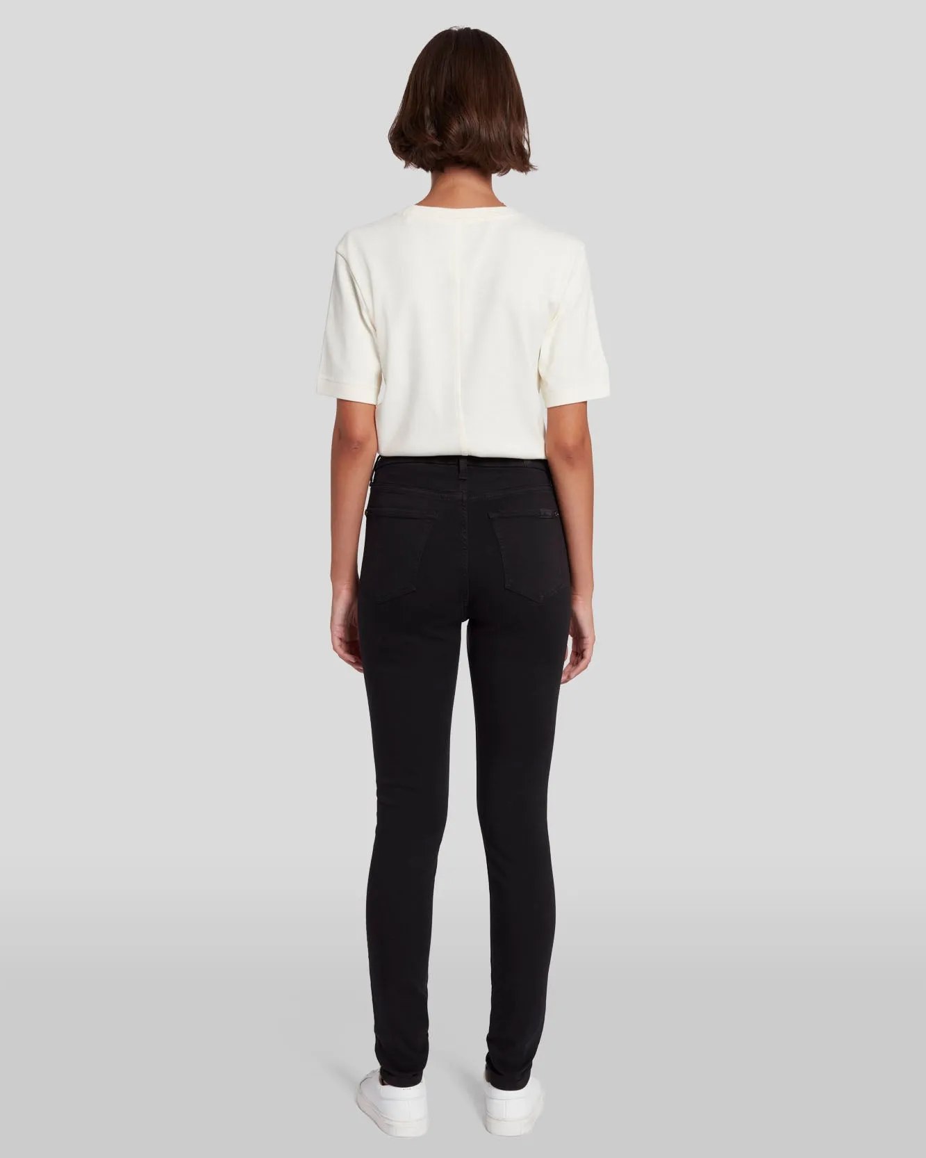 Slim Illusion Luxe High Waist Skinny in Black sold by 7 For All Mankind product image thumbnail 4
