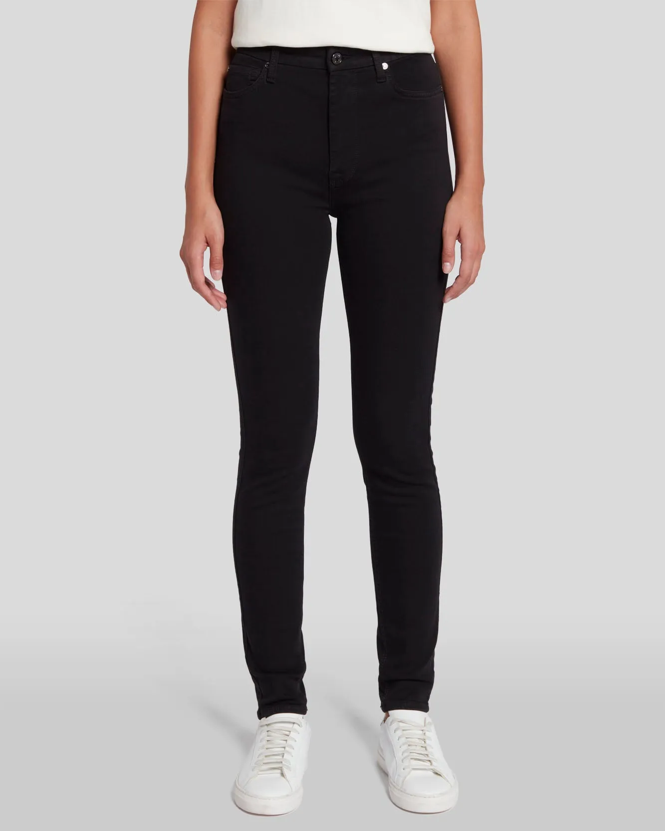Slim Illusion Luxe High Waist Skinny in Black sold by 7 For All Mankind product image thumbnail 2