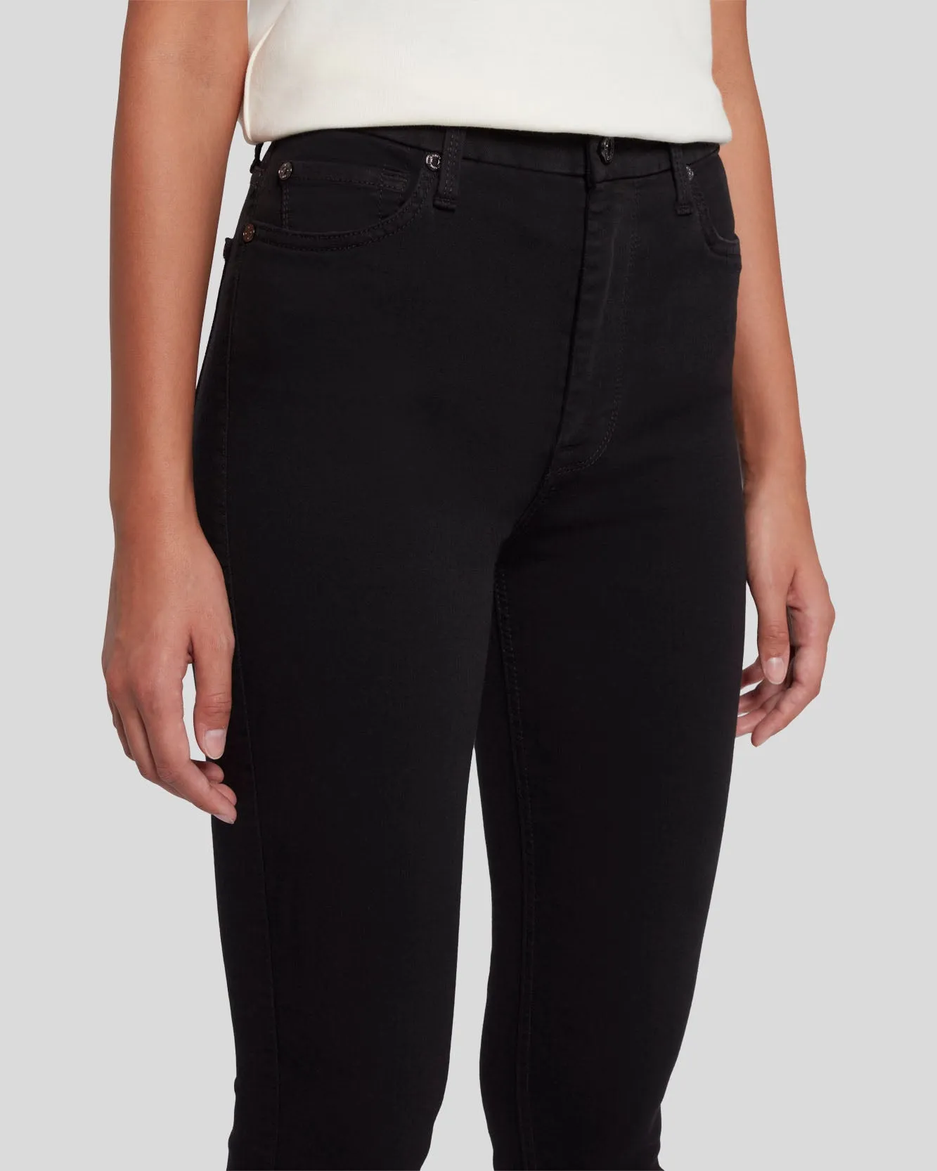 Slim Illusion Luxe High Waist Skinny in Black sold by 7 For All Mankind product image thumbnail 3