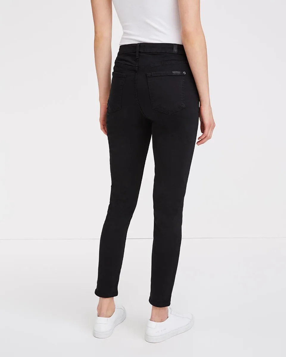 Slim Illusion High Waist Ankle Skinny in Luxe Black sold by 7 For All Mankind product image thumbnail 2