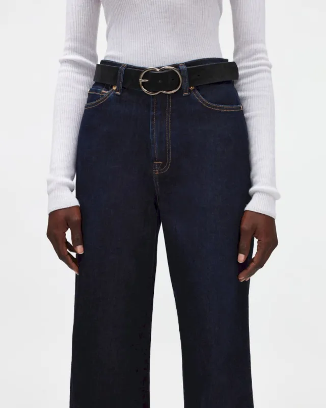 Infinity Suede Belt in Black sold by 7 For All Mankind