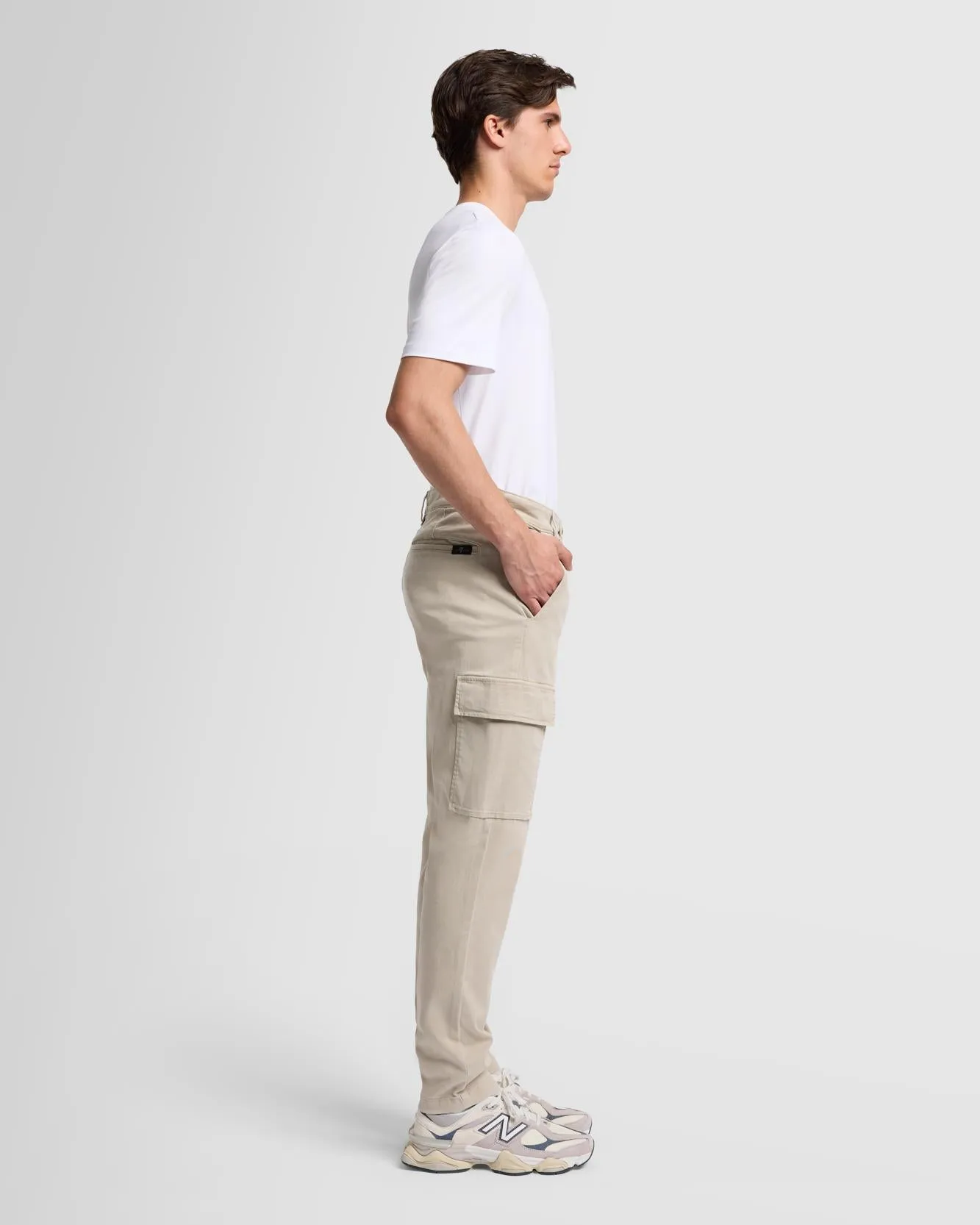 Warm Twill Cargo Jogger in Alabaster sold by 7 For All Mankind product image thumbnail 3