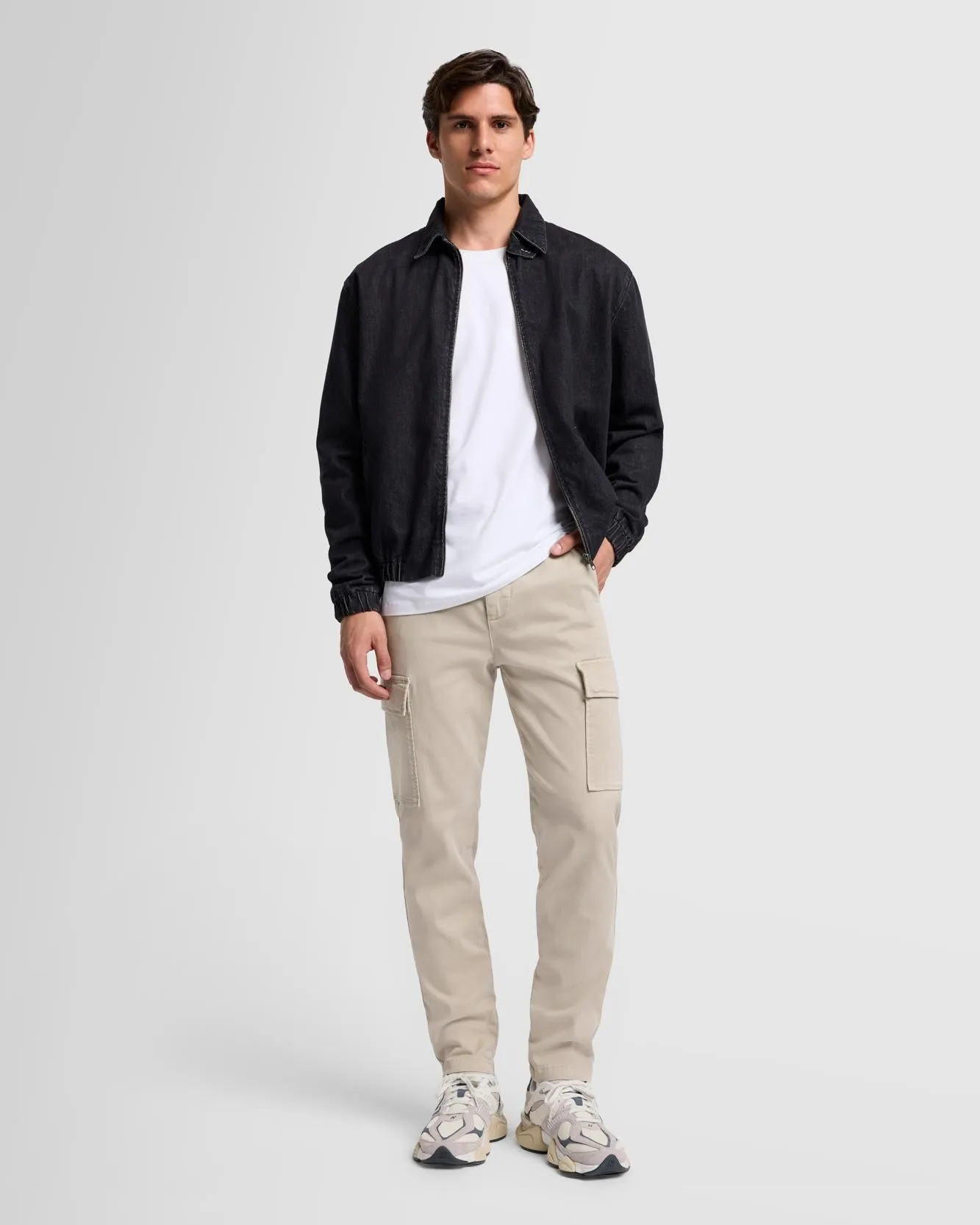 Warm Twill Cargo Jogger in Alabaster sold by 7 For All Mankind