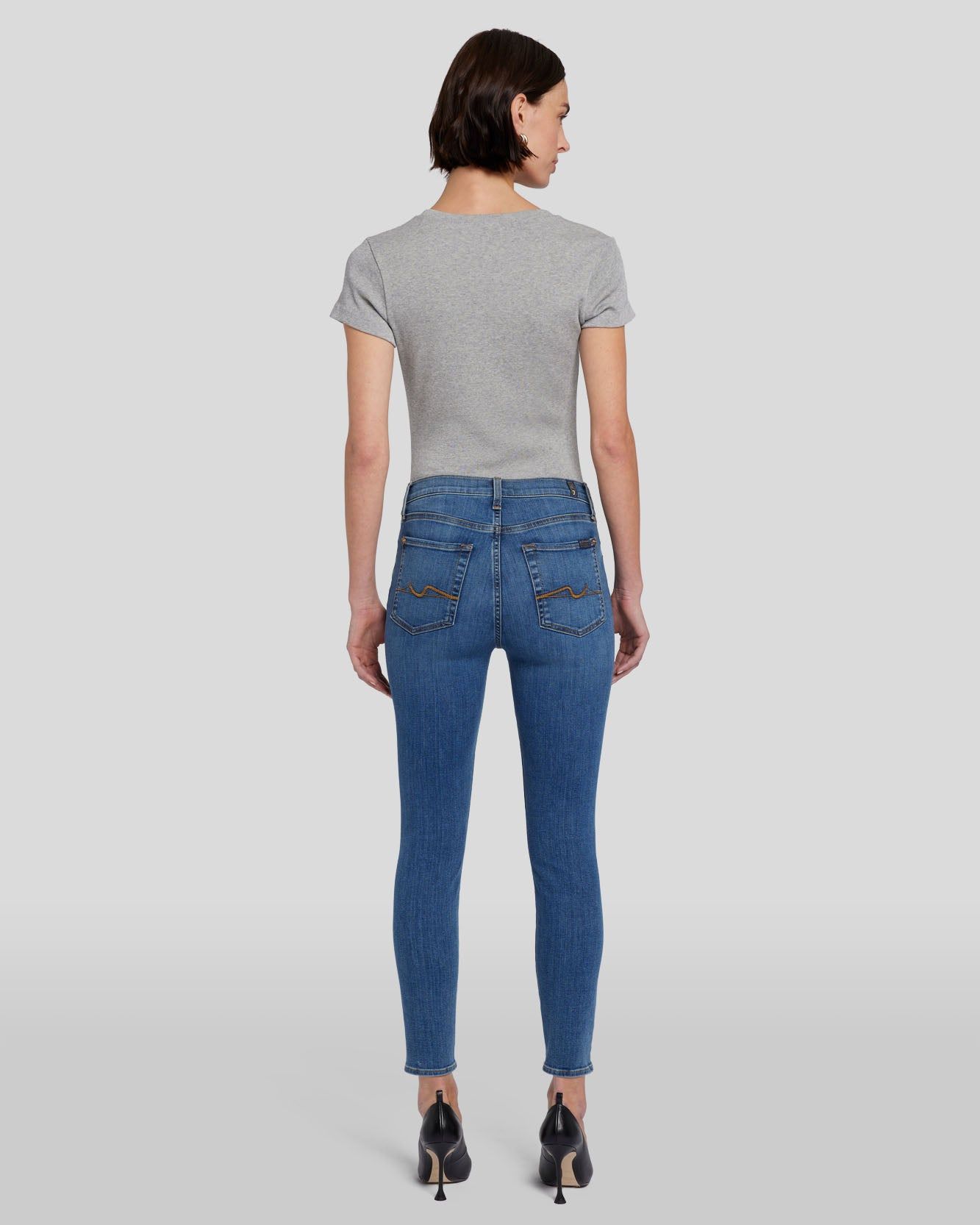 High Waist Ankle Skinny in Meisa sold by 7 For All Mankind product image thumbnail 4