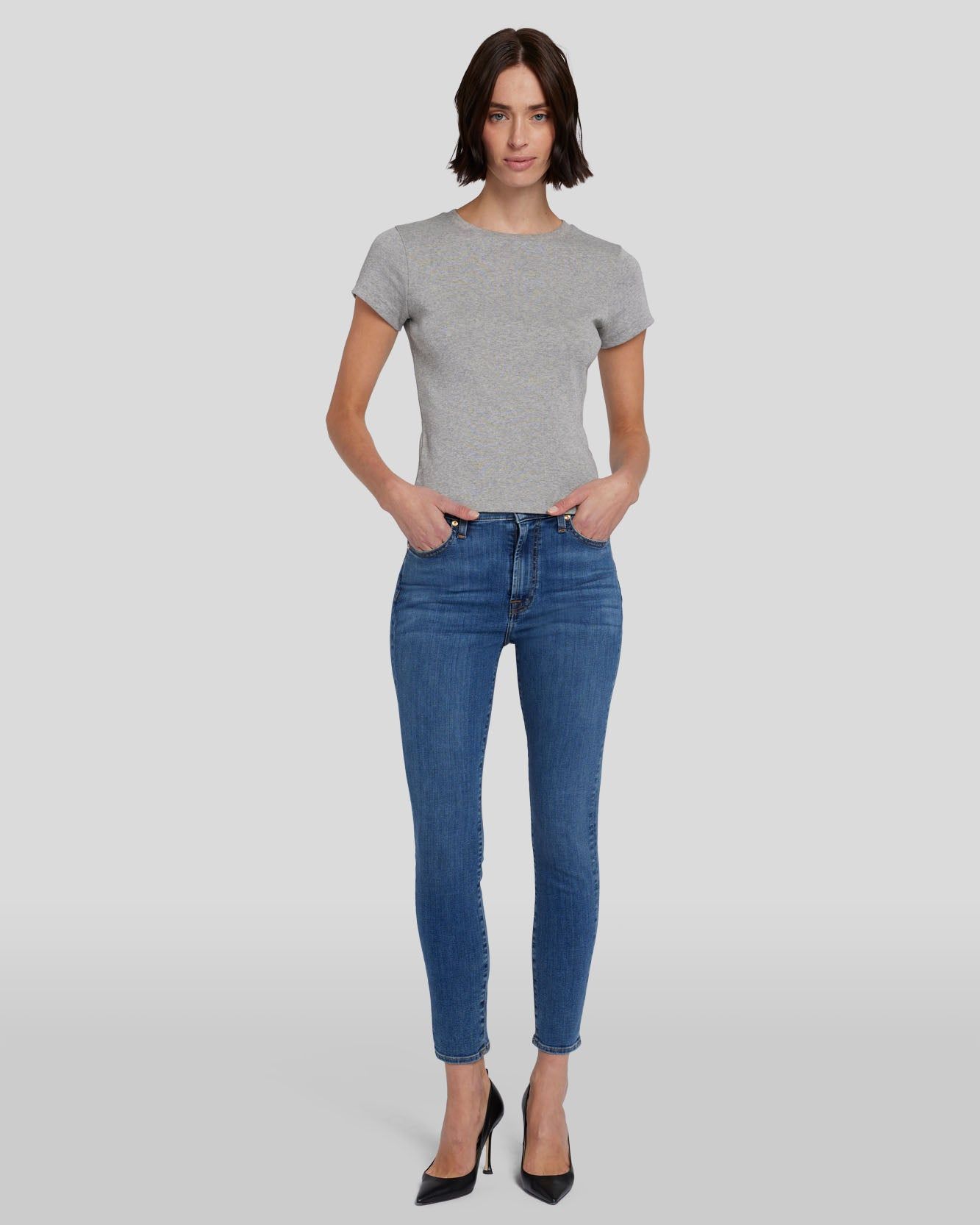 High Waist Ankle Skinny in Meisa sold by 7 For All Mankind product image thumbnail 5