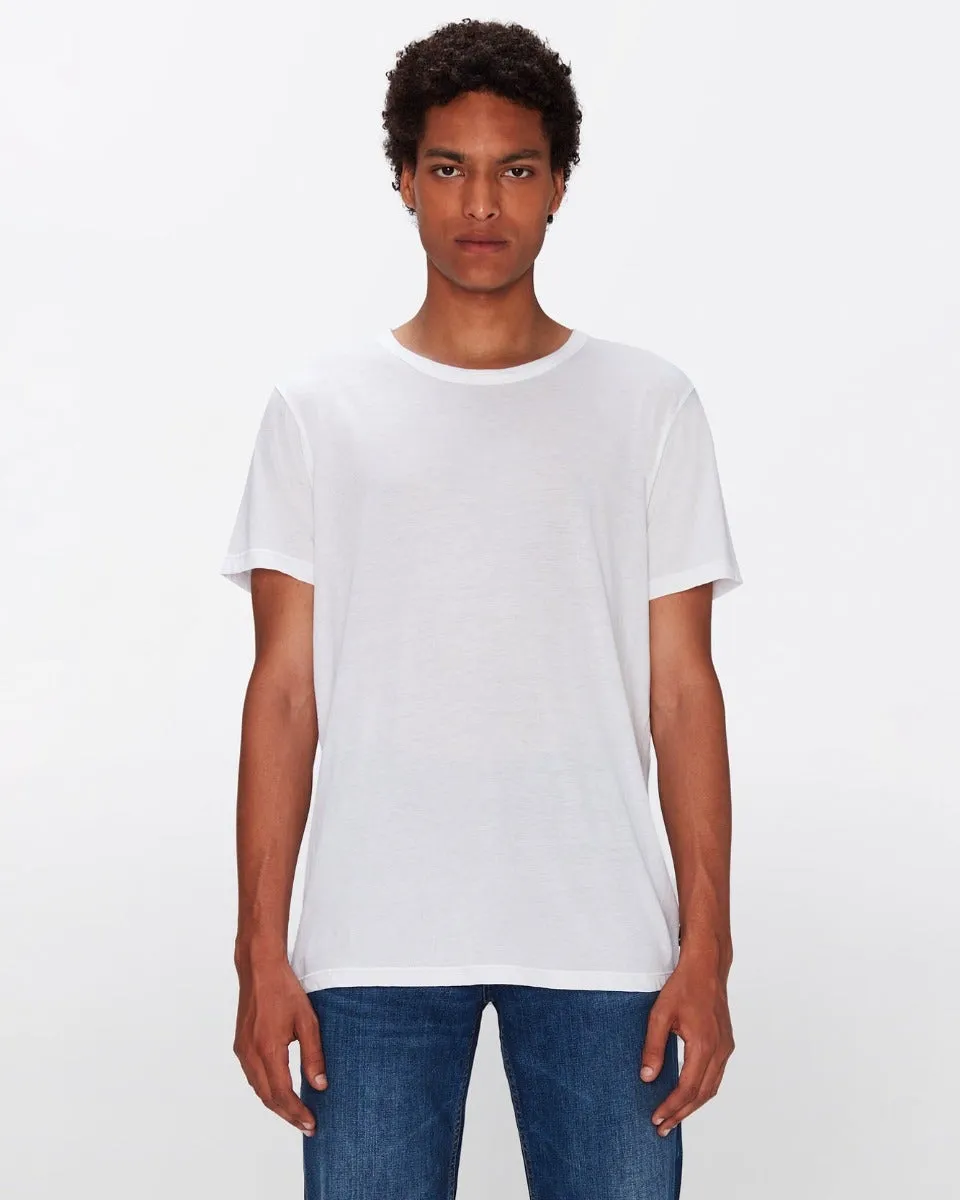 Featherweight Cotton Tee in White sold by 7 For All Mankind