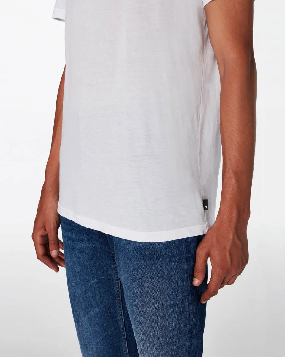 Featherweight Cotton Tee in White sold by 7 For All Mankind product image thumbnail 2