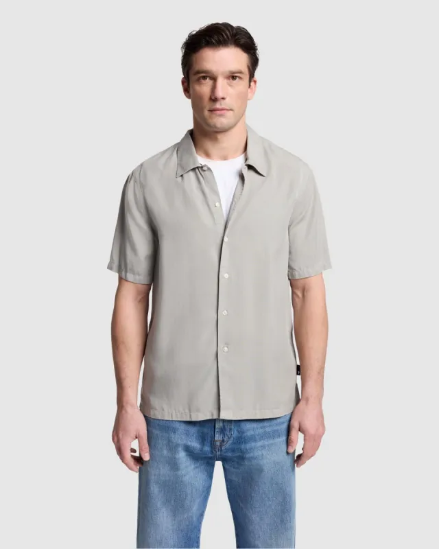 Weightless Camp Shirt in Sea Stone sold by 7 For All Mankind