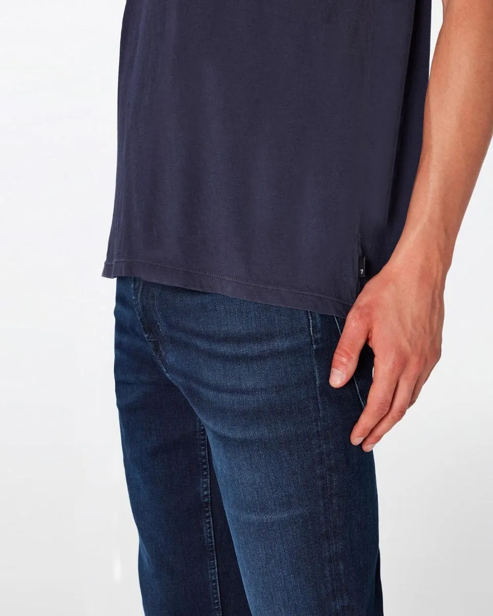 Featherweight Cotton Tee in Navy sold by 7 For All Mankind product image thumbnail 4