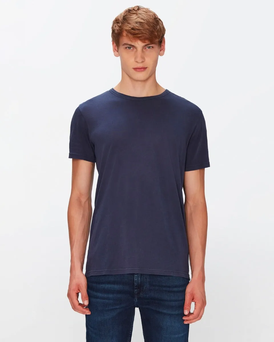 Featherweight Cotton Tee in Navy sold by 7 For All Mankind