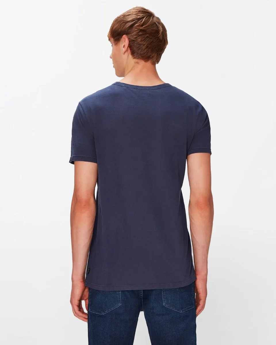 Featherweight Cotton Tee in Navy sold by 7 For All Mankind product image thumbnail 3