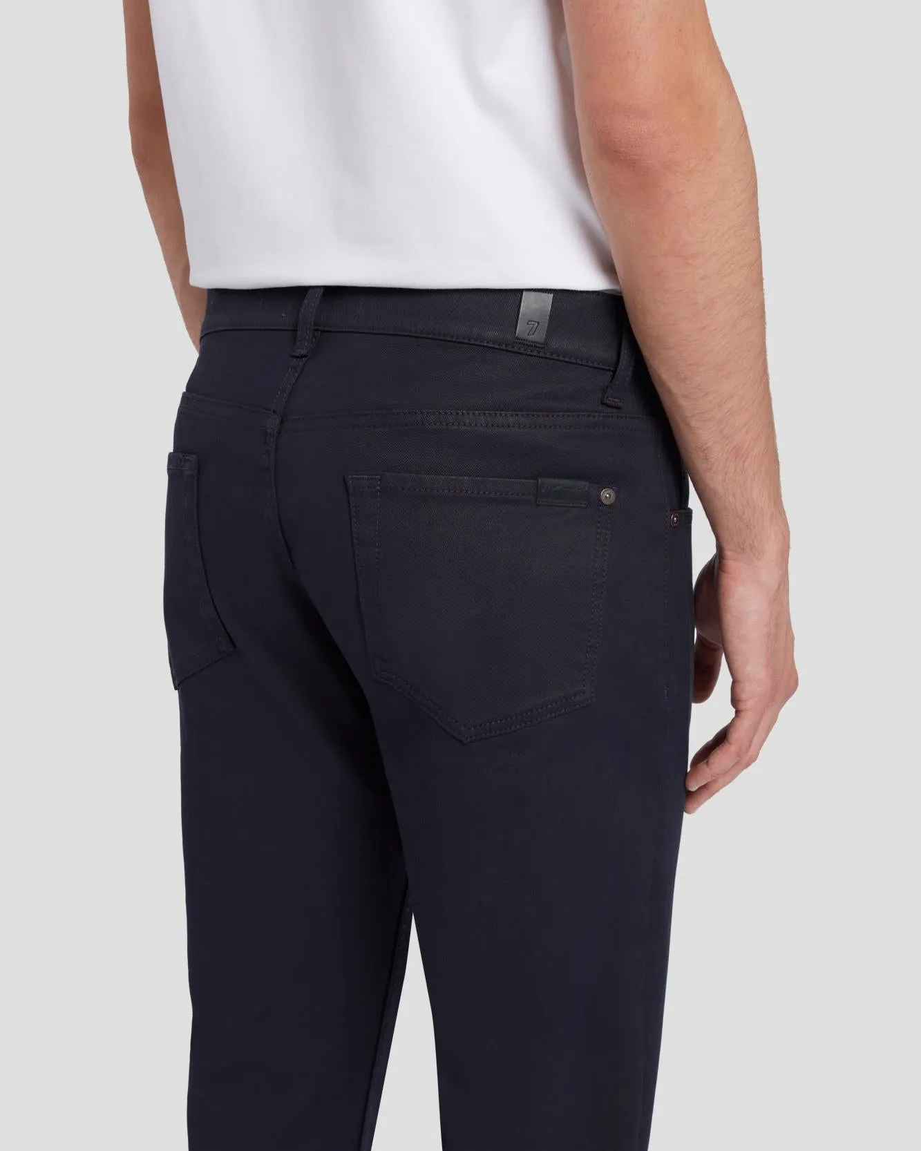 Slimmy Tapered in Coated Navy sold by 7 For All Mankind product image thumbnail 5