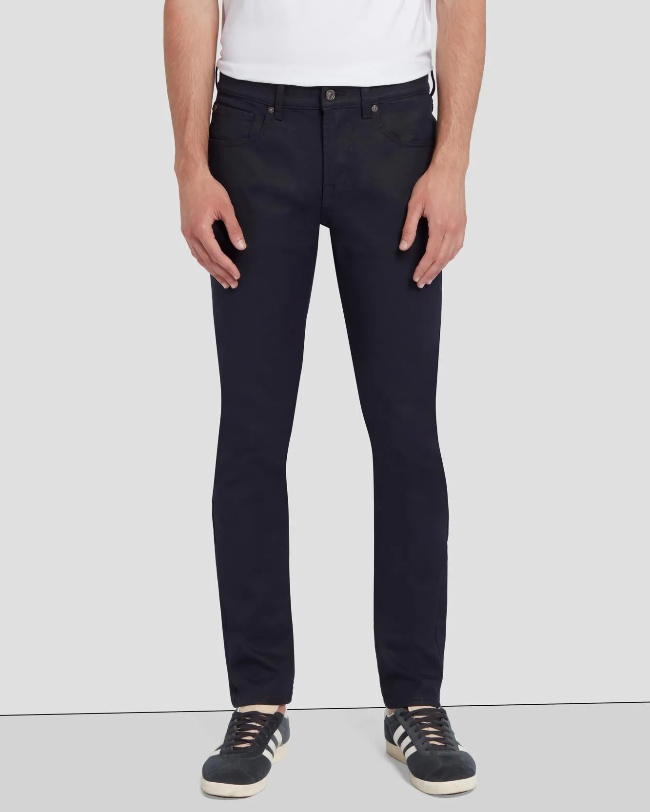 Slimmy Tapered in Coated Navy sold by 7 For All Mankind product image thumbnail 2